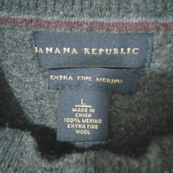 Banana Republic S Gray Wool Pullover Sweater - Picture 7 of 7